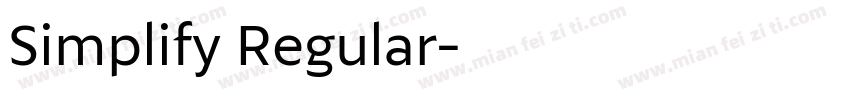Simplify Regular字体转换